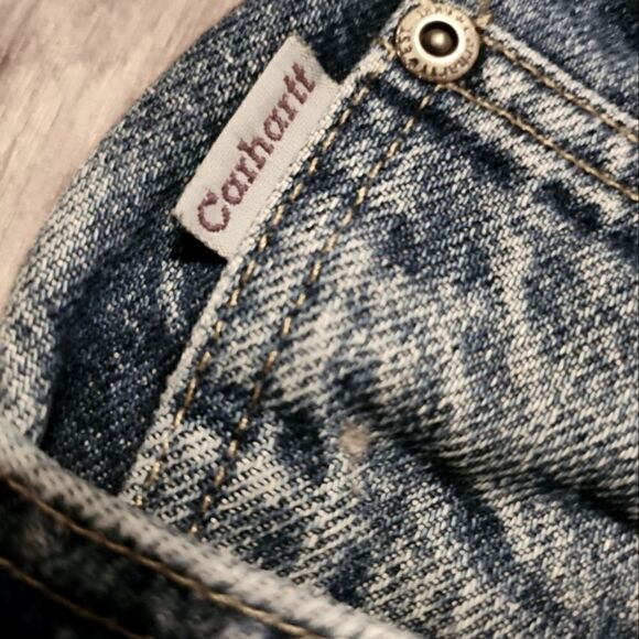 Carhartt Distressed Cotton Denim Jean Medium Wash - Picture 4 of 6